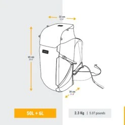 WOMEN’S TRAVEL TREKKING BACKPACK TRAVEL 900 50+6 L WITH SUITCASE OPENING -Outdoor Camping Equipment Store k00098c9abe81ff0b556ccc914d17294b 1