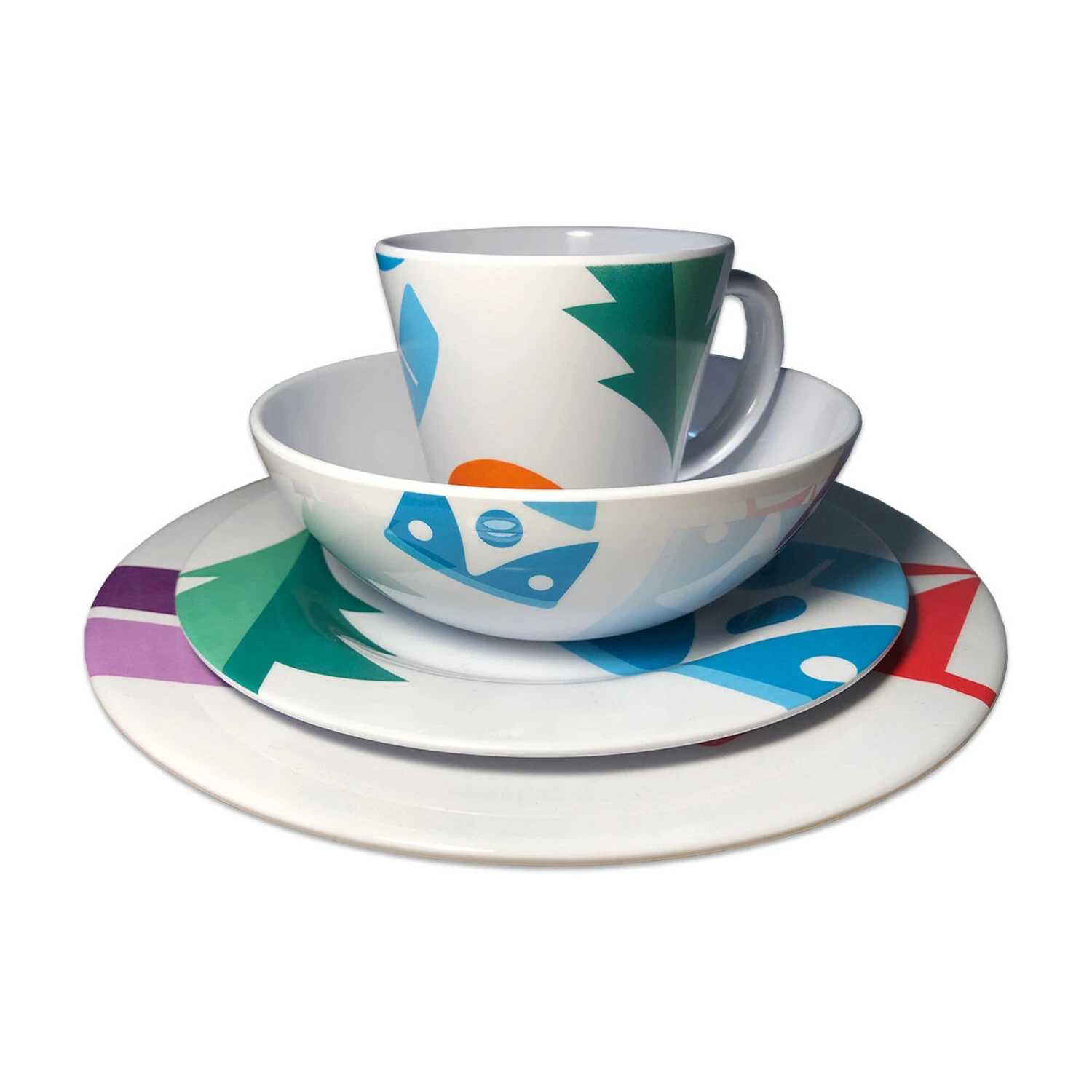 OLPRO Spring Bay Melamine Set (16 Piece) 3 OLPRO Spring Bay Melamine Set (16 Piece)