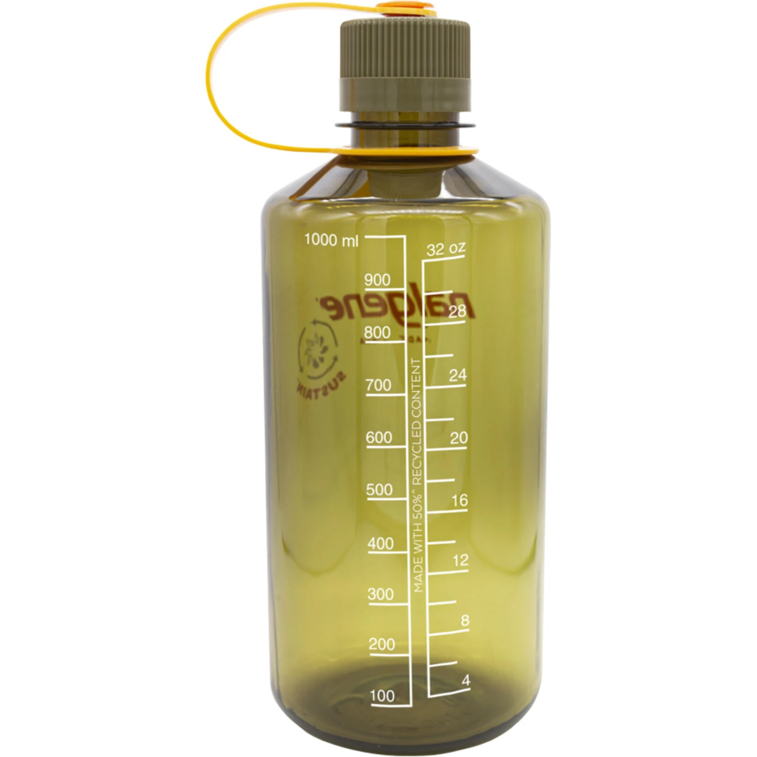 Nalgene 1L Narrow Mouth Sustain Water Bottle - Made From 50% Plastic Waste 4 Nalgene 1L Narrow Mouth Sustain Water Bottle - Made From 50% Plastic Waste - Image 2
