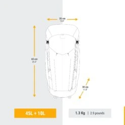 Women’s Ultralight Trekking Backpack 45+10 L -Outdoor Camping Equipment Store k89aa17a85440973a5bdeb2cf73a86143