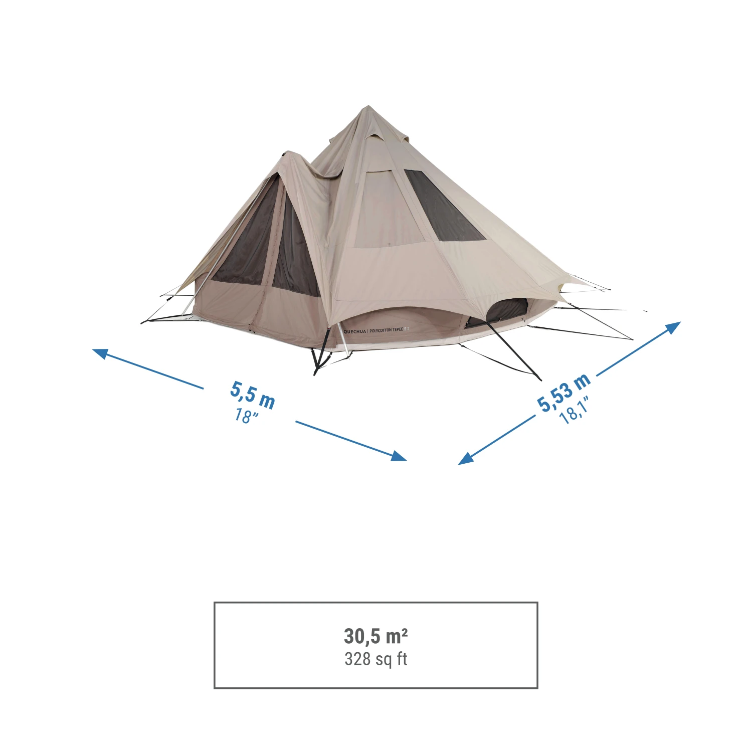 Quechua 5 Man Teepee Tent 5 Quechua 5 Man Teepee Tent - Image 3