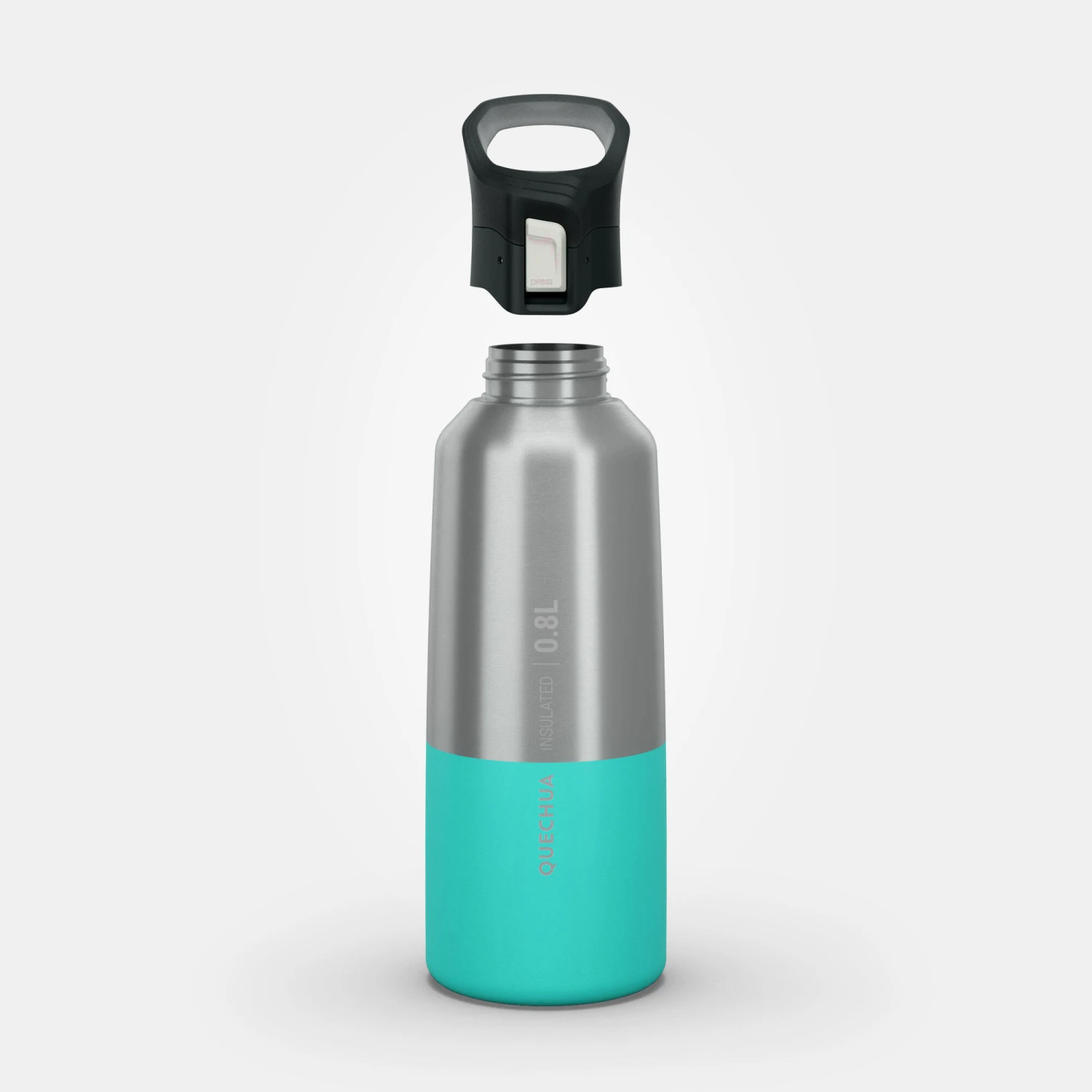 Quechua Isothermal Stainless Steel Hiking Flask MH500 0.5 L Turquoise 7 Quechua Isothermal Stainless Steel Hiking Flask MH500 0.5 L Turquoise - Image 5
