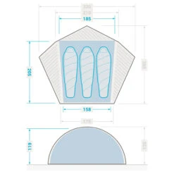 3 Man Dome Trekking Tent - MT900 -Outdoor Camping Equipment Store kd820af0f861d344440f1cee721775940