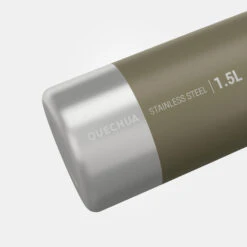 Quechua Stainless Steel Hiking Flask With Screw Cap MH100 1.5 L Khaki -Outdoor Camping Equipment Store ke00fb3c1718e1f1884a8d1ed33b7a366